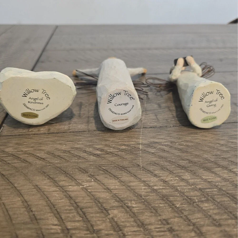 Set 3 Willow Tree Angels -Kindness Courage Giving Sculpted Hand-Painted Figure